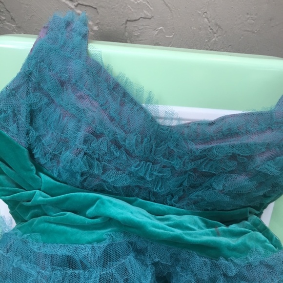 Toile Christmas Tree Dress , needs zipper fixed size 4 - Picture 3 of 3
